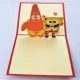 Handmade 3d Pop Up Birthday Card Spongebob Squarepants Patrick Star Animated Tv Cartoon Comic Kid Child Gift Wedding Anniversary,valentines